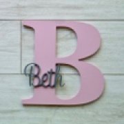 Personalised Wooden Letters - Dusty Rose